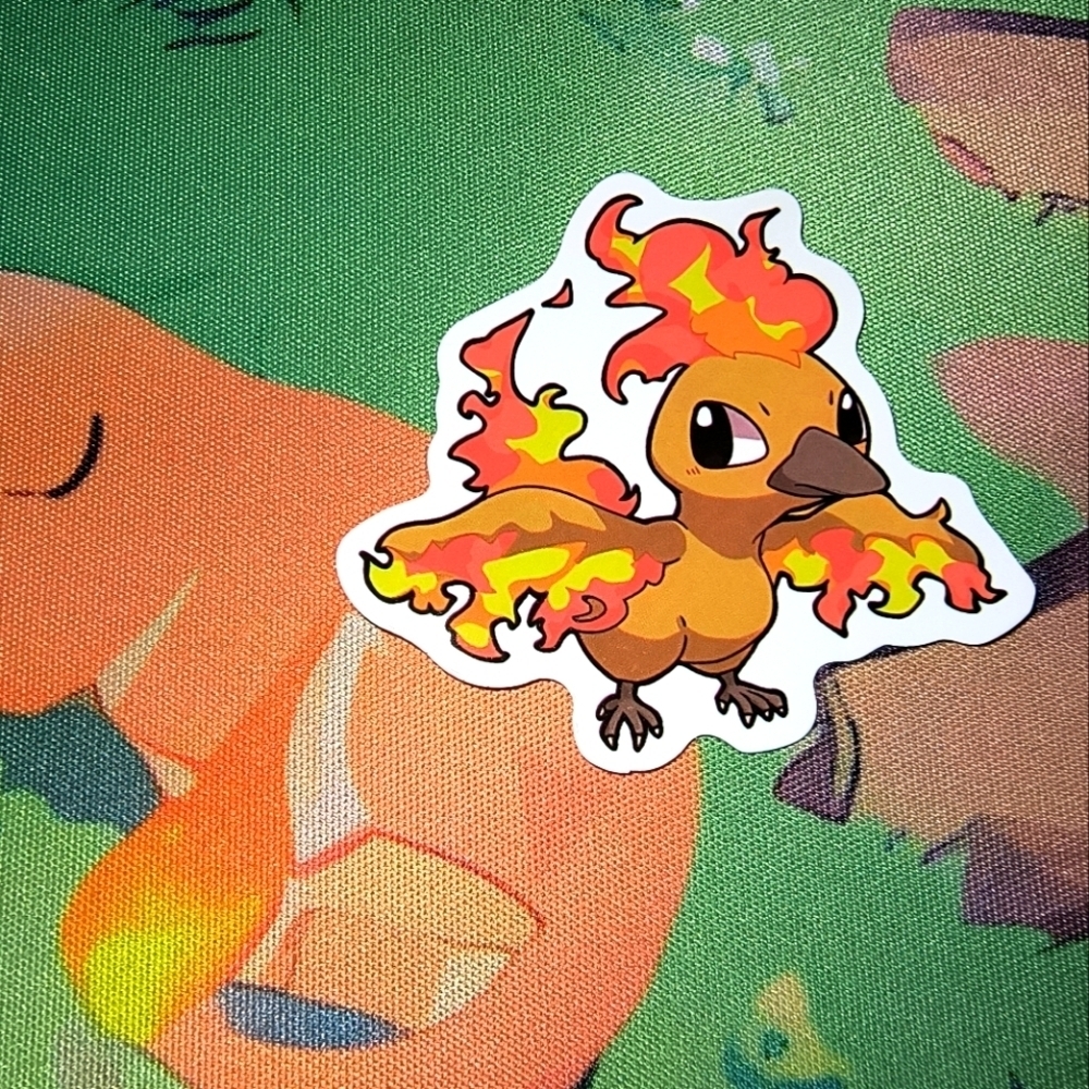Pokemon Bird Orange Sticker
